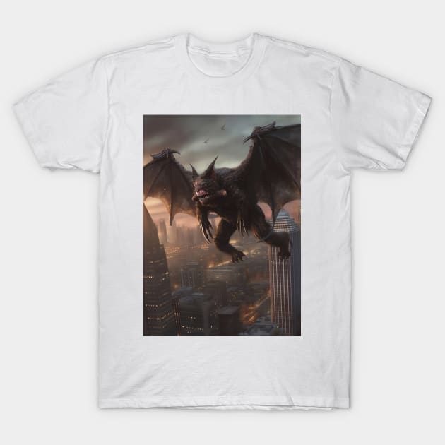 Dark Fantasy Giant Bat T-Shirt by CollSram